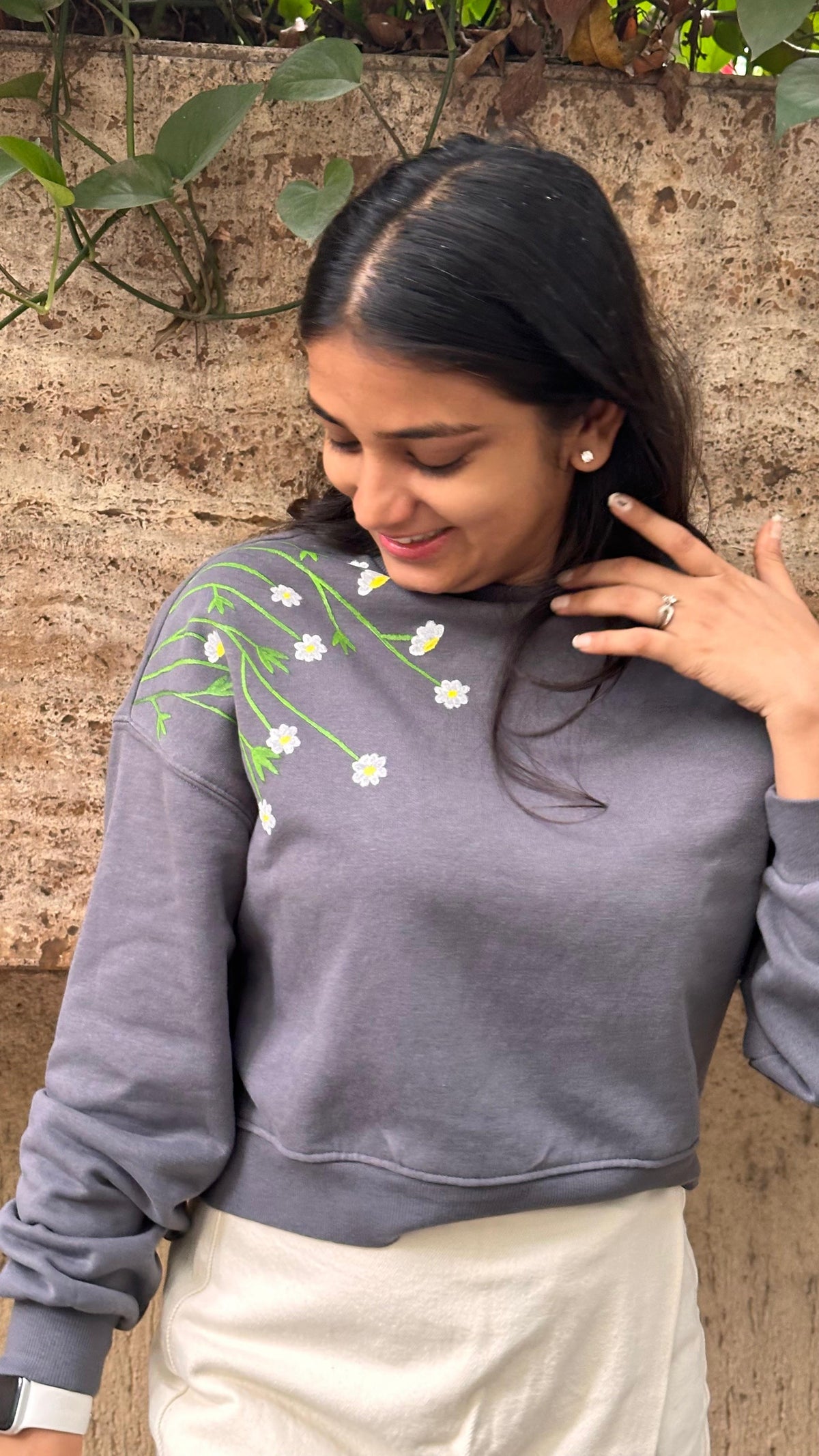 Wild Daisy Grey Sweatshirt