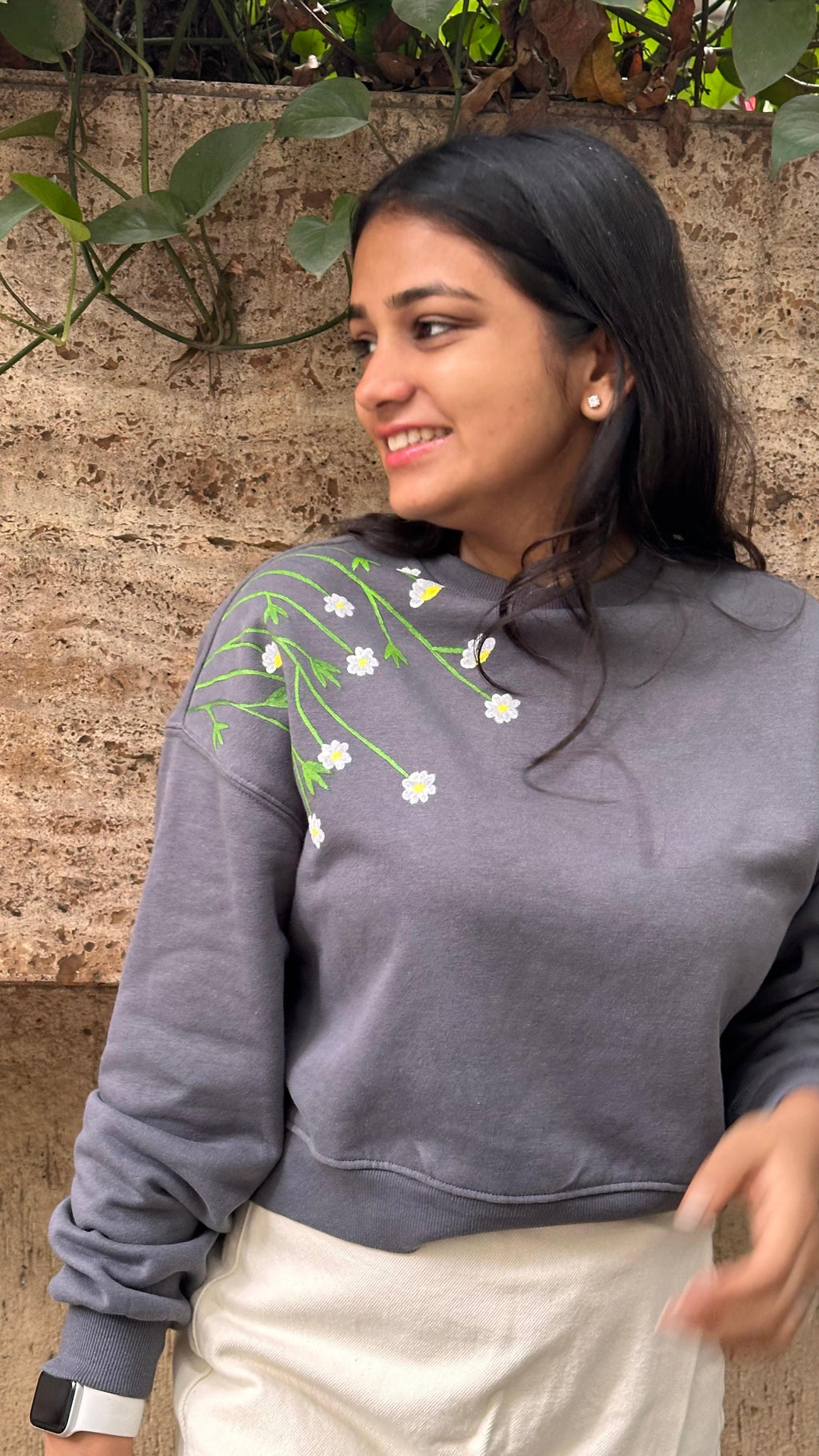 Wild Daisy Grey Sweatshirt